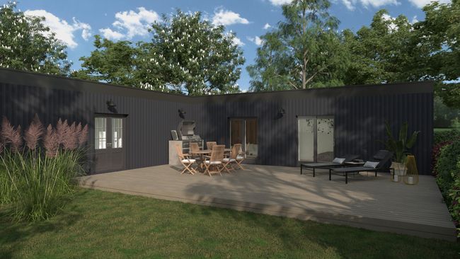 L shape contanier house