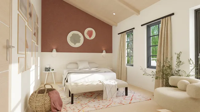 3D render of a bedroom designed with Cedreo