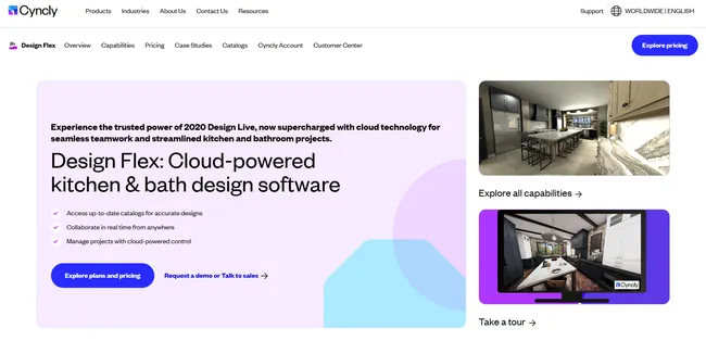 screenshot home page Design Flex