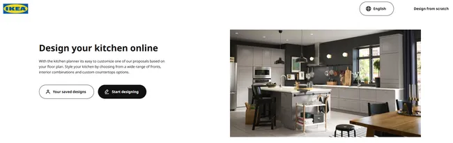 screenshot home page ikea 3D kitchen planner