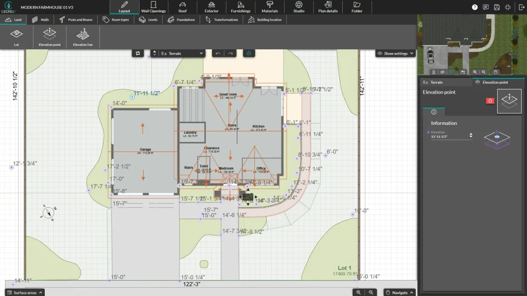 How to make a site plan with Cedreo - step 3