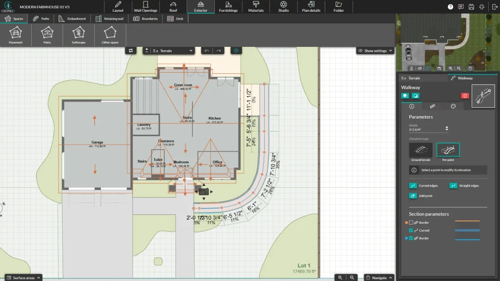 How to make a site plan with Cedreo - step 5