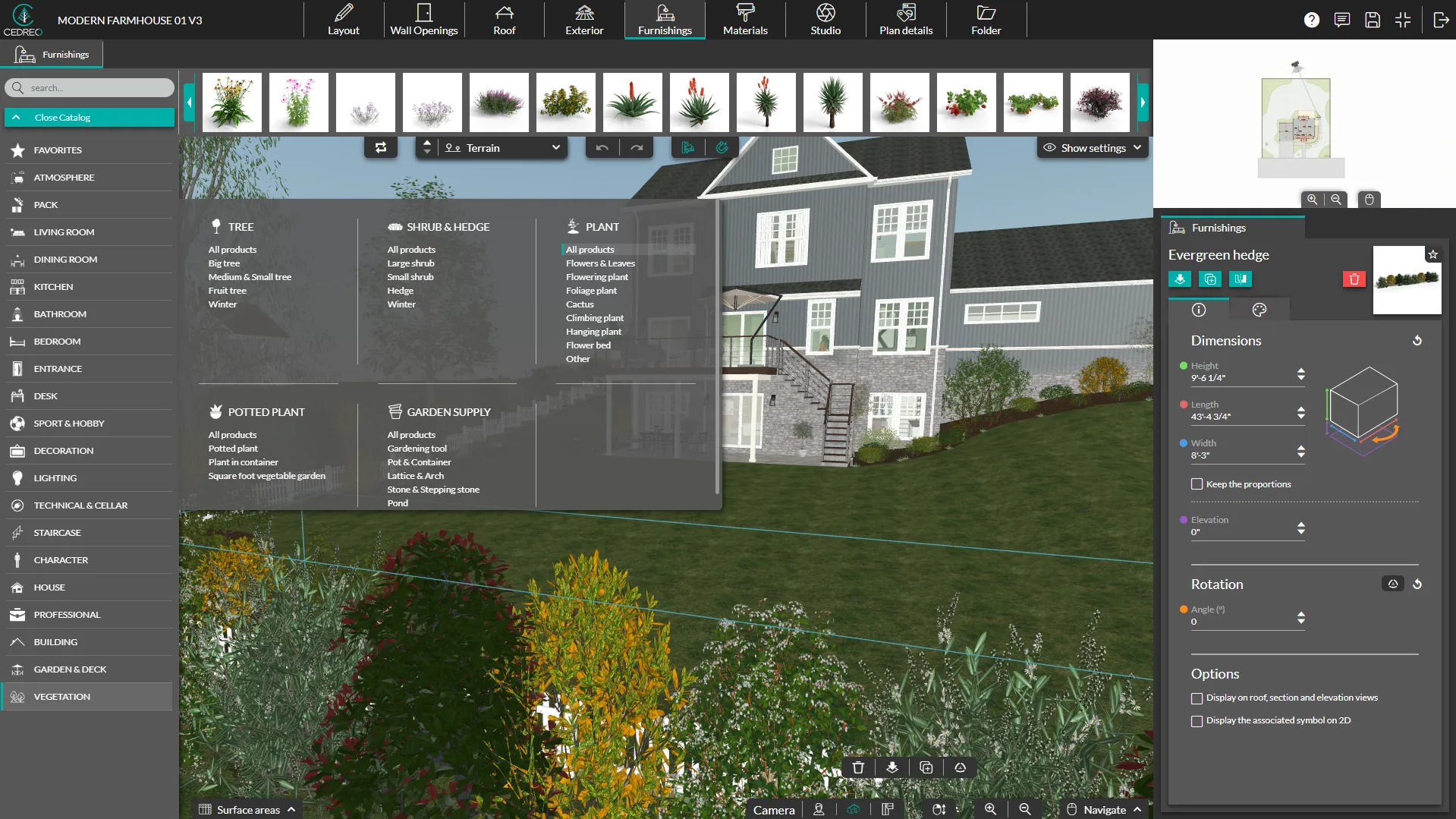 How to make a site plan with Cedreo - step 6