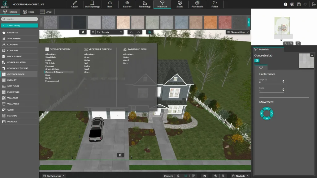 How to make a site plan with Cedreo - step 7