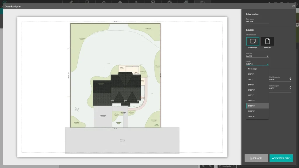 How to make a site plan with Cedreo - step 8
