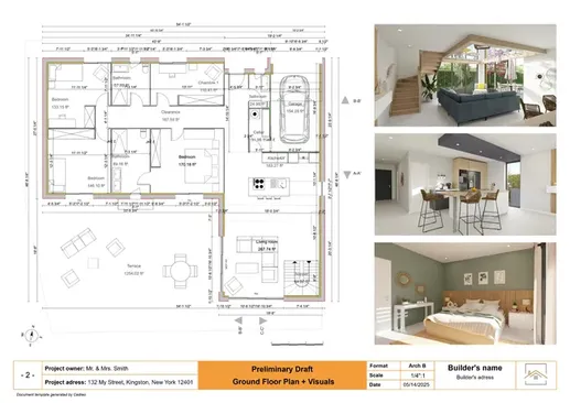Example of preliminary draft created with Cedreo