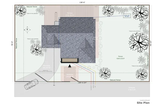 Site plan designed with Cedreo