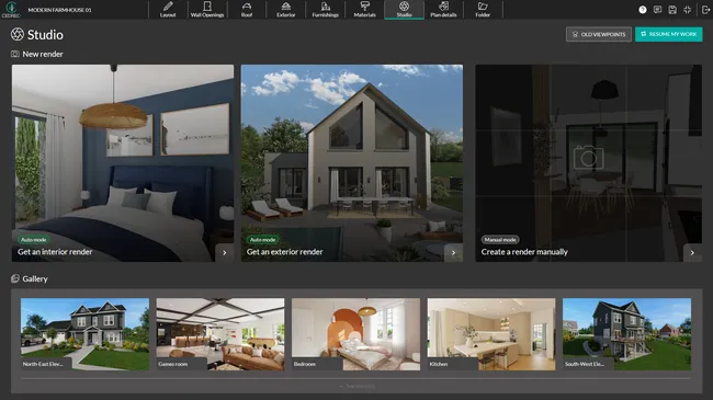 screenshot cedreo software studio