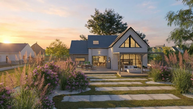 Rendu 3D d'une maison individuelle avec effet IA réaliser sur le logiciel Cedreo